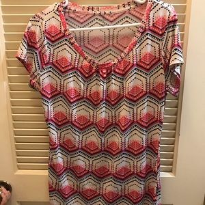 Coral design blouse